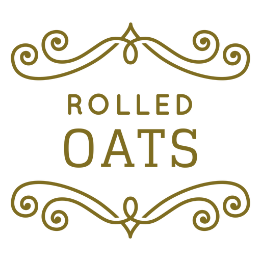 Rolled oats swirls label