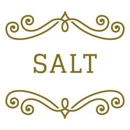 Etiqueta de remolinos de sal Diseño PNG