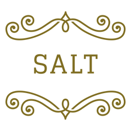 Salt swirls label PNG Design