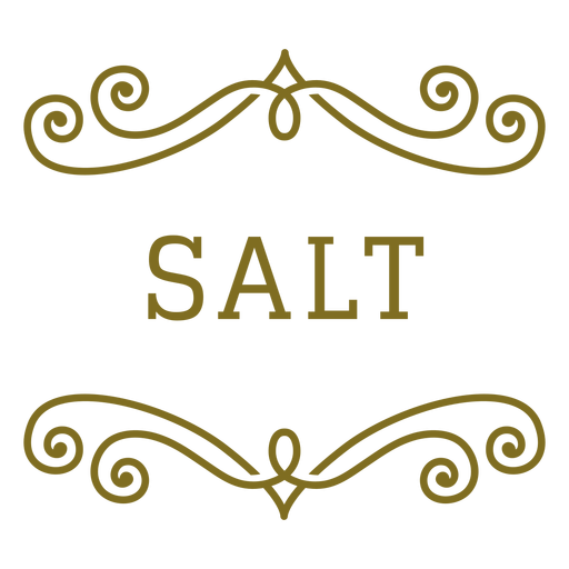 Salz wirbelt Etikett PNG-Design