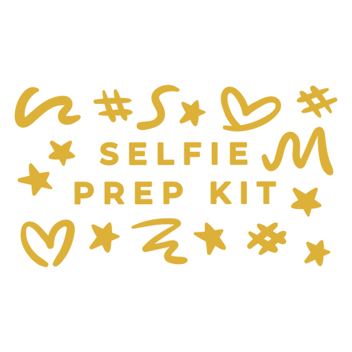 Padrão de kit de preparação de selfie Desenho PNG