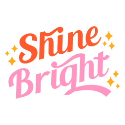 Letras brilhantes de brilho Desenho PNG