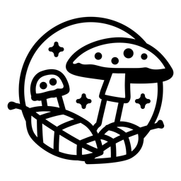 Emblema do derrame de cogumelos espumantes Desenho PNG