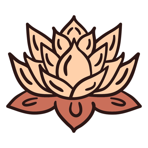 Spiritual lotus flower illustration PNG Design