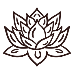 Spiritual lotus flower stroke Transparent PNG