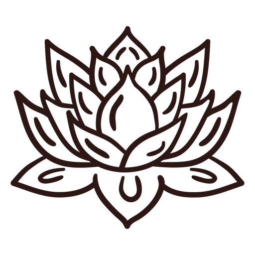 Tra?o de flor de l?tus espiritual Desenho PNG