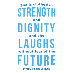 Força dignidade ri letras futuras Desenho PNG