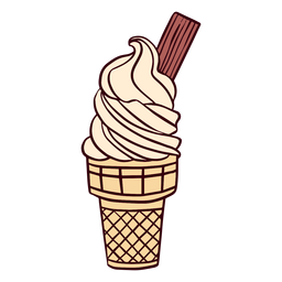 Swirl vanilla ice cream illustration PNG Design
