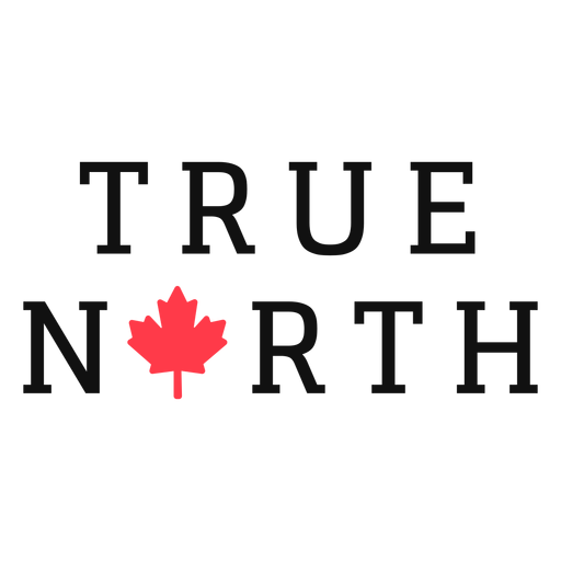 Letras verdaderas del norte de canad? Diseño PNG