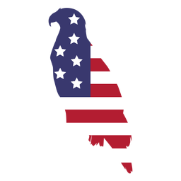 Bandera de estados unidos águila plana Diseño PNG