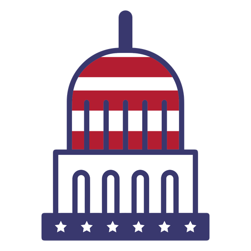 Download Usa flag in capitol flat - Transparent PNG & SVG vector file