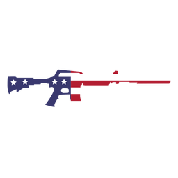 Bandera de Estados Unidos en pistola plana Diseño PNG