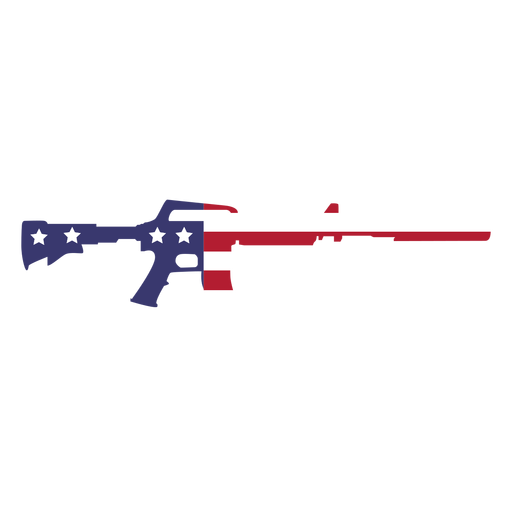 Usa Flagge in der Waffe flach