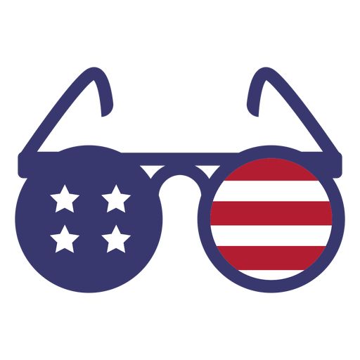 Download Usa flag in round glasses flat - Transparent PNG & SVG ...