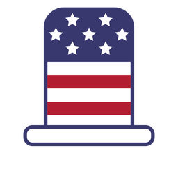 Usa Flagge Zylinder flach PNG-Design