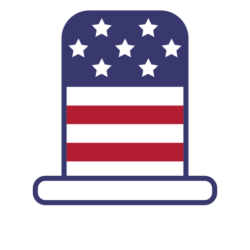 Sombrero de copa bandera de estados unidos