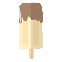 Vanilla with chocolate popsicle illustration PNG Design