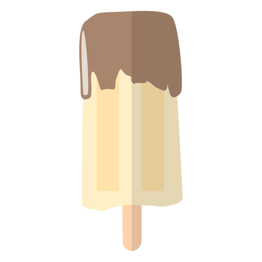 Vanilla with chocolate popsicle illustration PNG Design