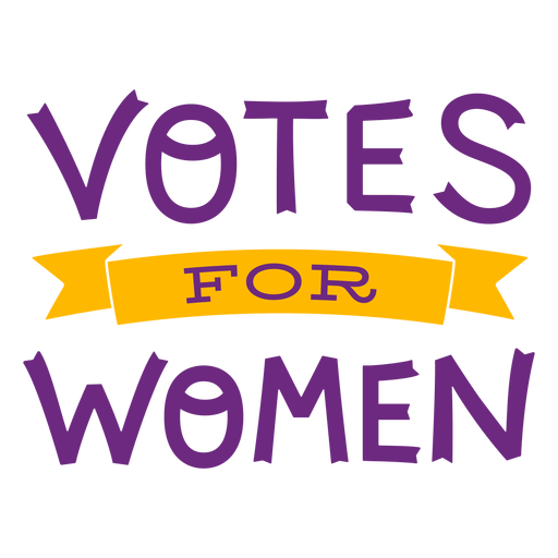 Stimmen für Frauen Schriftzug PNG-Design