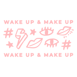 Despertar y patrón de maquillaje Diseño PNG