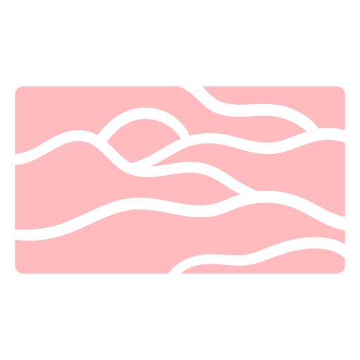 Patrón de líneas onduladas rosa Diseño PNG
