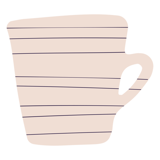 Dibujado a mano taza de caf? con leche Diseño PNG