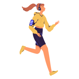 Mulher jogging Transparent PNG