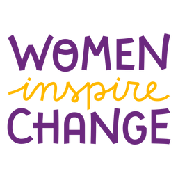 Mulheres inspiram a mudança de letras mulheres inspiram Desenho PNG