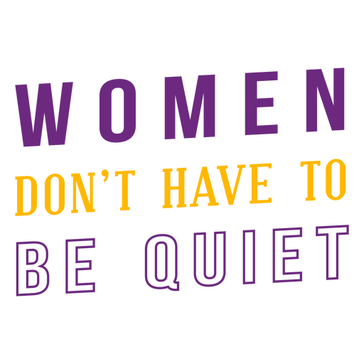 Las mujeres no se callar?n letras Diseño PNG