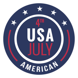 Distintivo americano 4 de julho Desenho PNG