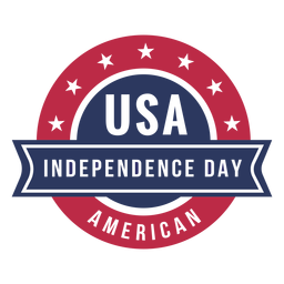 Emblema patriótico do Dia da Independência dos EUA Desenho PNG