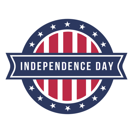 Independence day coloured badge design PNG Design