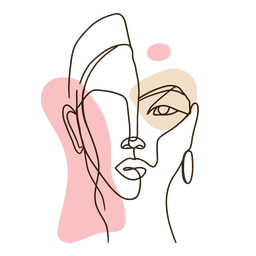 Impresionante mujer abstracta Diseño PNG