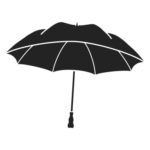 Black open umbrella black - Transparent PNG & SVG vector file