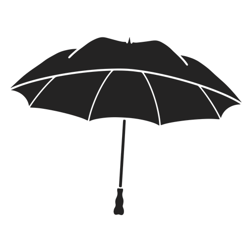 Black open umbrella black PNG Design