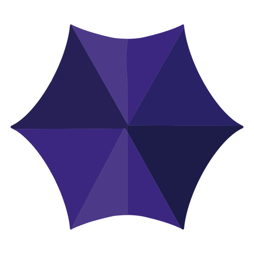 Blauer Regenschirm von oben Abbildung PNG-Design