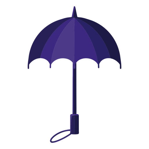 Ilustración de paraguas azul Diseño PNG