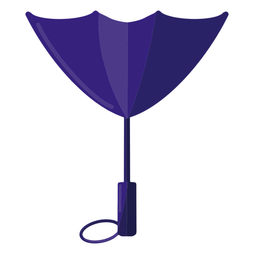 Blauer Regenschirm verkehrt herum Illustration PNG-Design