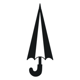 Geschlossener Regenschirm schwarz und weiß PNG-Design
