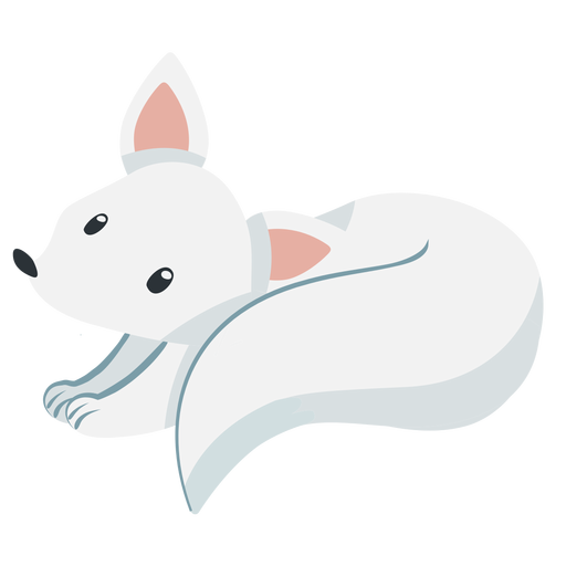 Cute white fox - Transparent PNG & SVG vector file