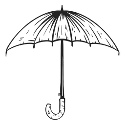 Large umbrella hand drawn PNG Design