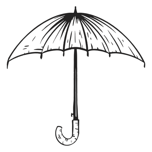 Large umbrella hand drawn Transparent PNG & SVG vector file