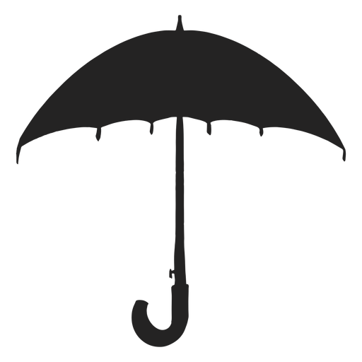Gran silueta de paraguas Diseño PNG