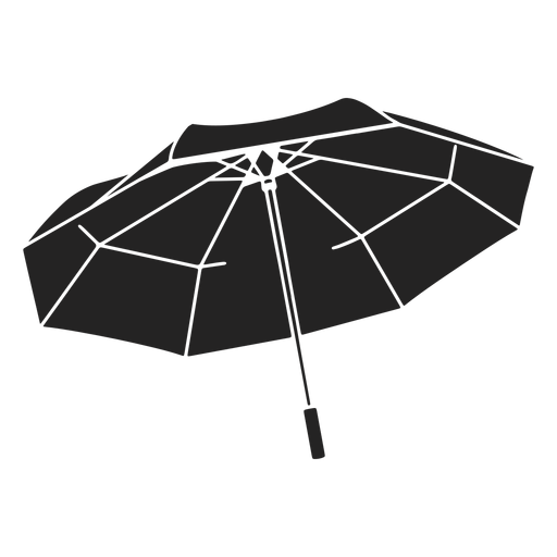 Paraguas grande abierto negro Diseño PNG