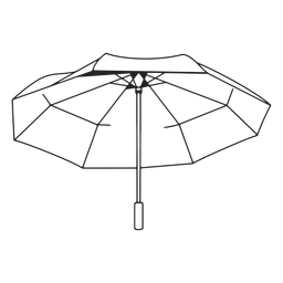 Open big umbrella stroke PNG Design