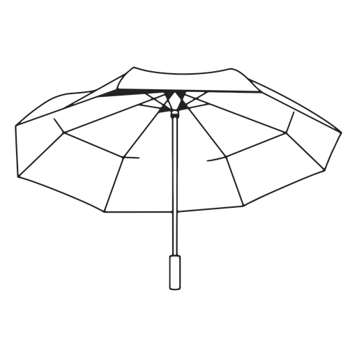 Open big umbrella stroke PNG Design