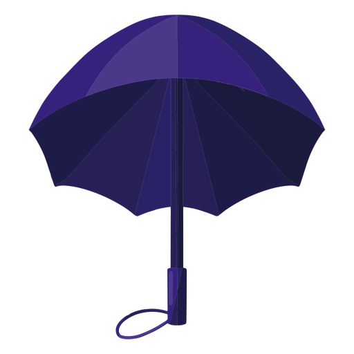 Ilustración de paraguas azul abierto Diseño PNG