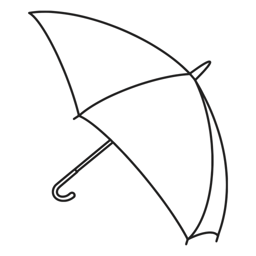 Open umbrella side stroke PNG Design