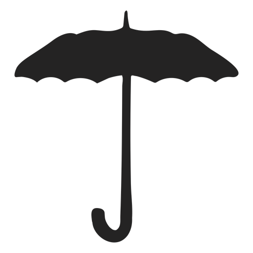 Open umbrella silhouette PNG Design