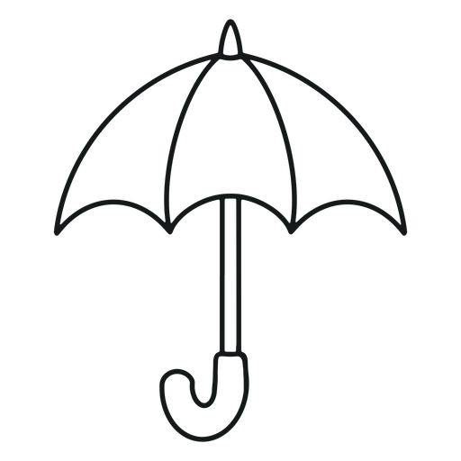 Open umbrella stripes stroke - Transparent PNG & SVG vector file